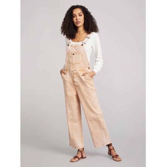 Faherty Pants - Faherty Sunwash Mechanic Overall Peach Nougat size Large